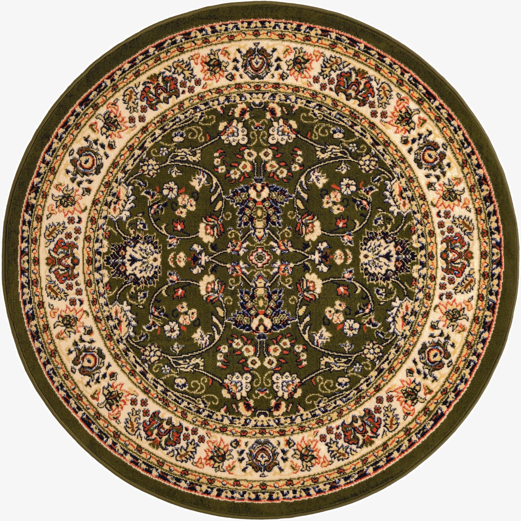 5' 3 x 5' 3 Kashan Design Round Rug