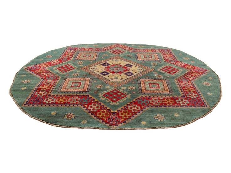Detail image of 8' x 8' 1 Hand Knotted Kazak Round Rug
