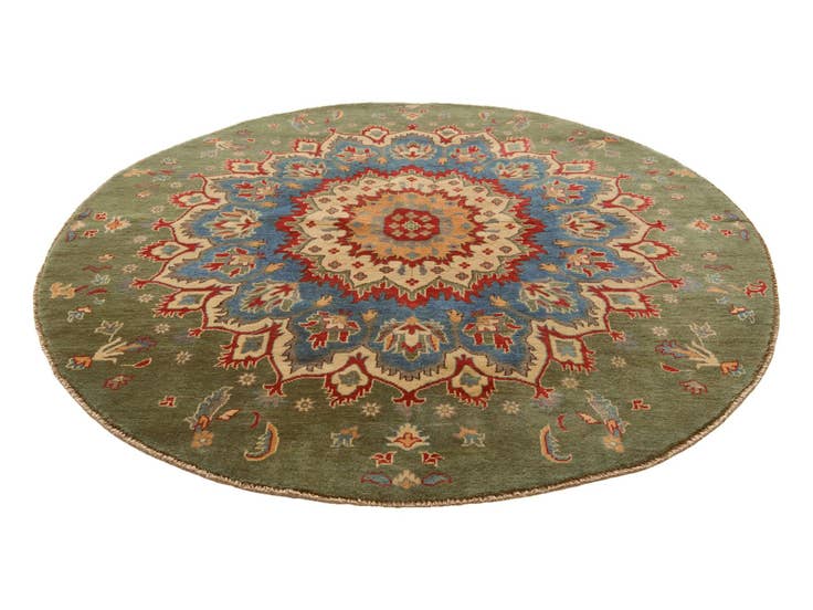 Detail image of 6' 5 x 6' 6 Hand Knotted Kazak Round Rug