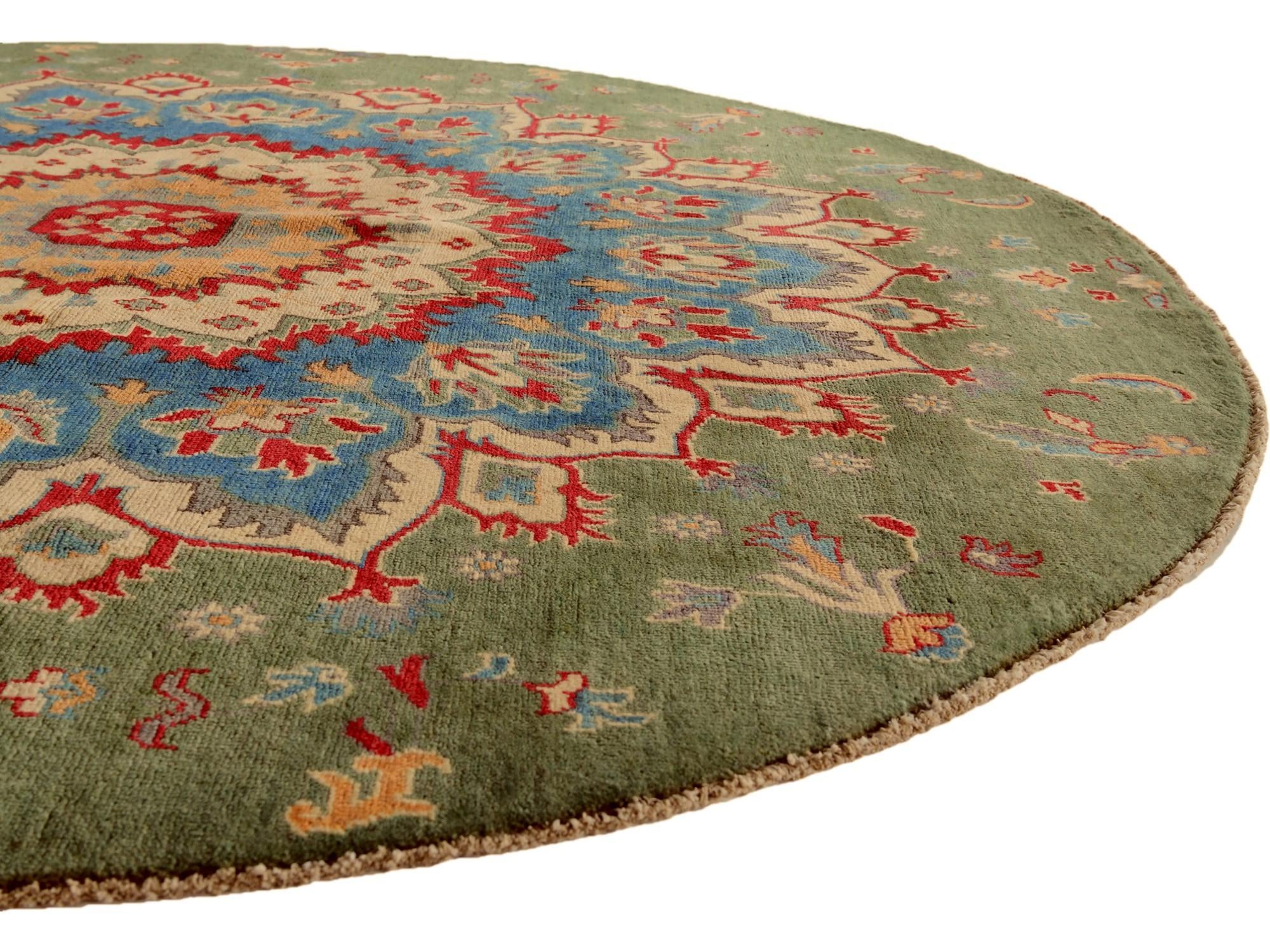 6' 5 x 6' 6 Hand Knotted Kazak Round Rug