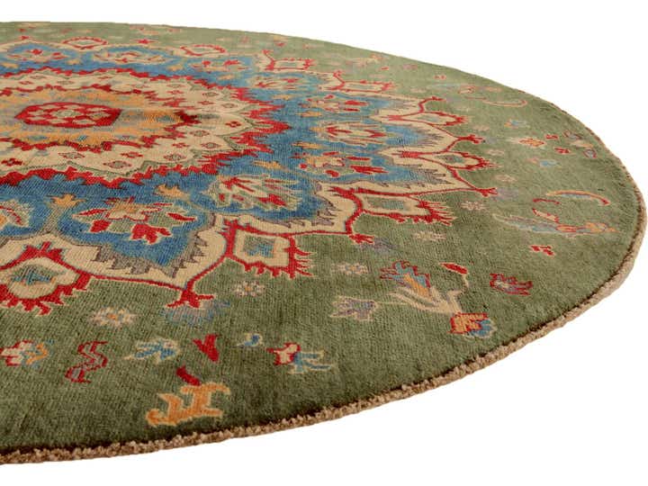 6' 5 x 6' 6 Hand Knotted Kazak Round Rug