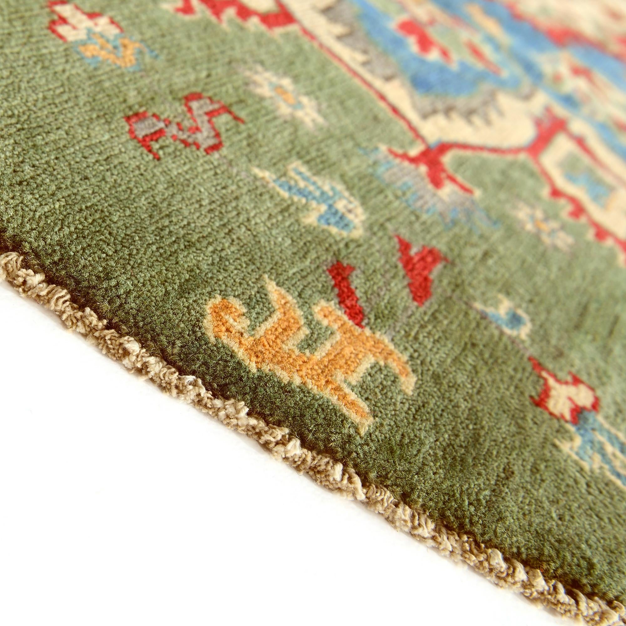 Detail image 8 of 12: 6' 5 x 6' 6 Hand Knotted Kazak Round Rug