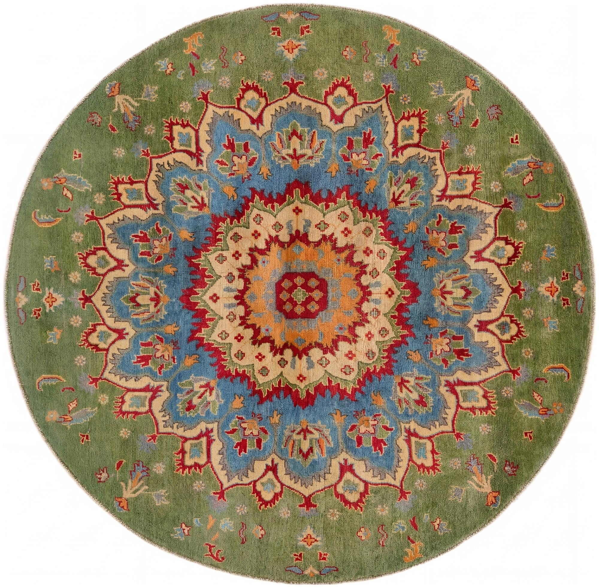6' 5 x 6' 6 Hand Knotted Kazak Round Rug
