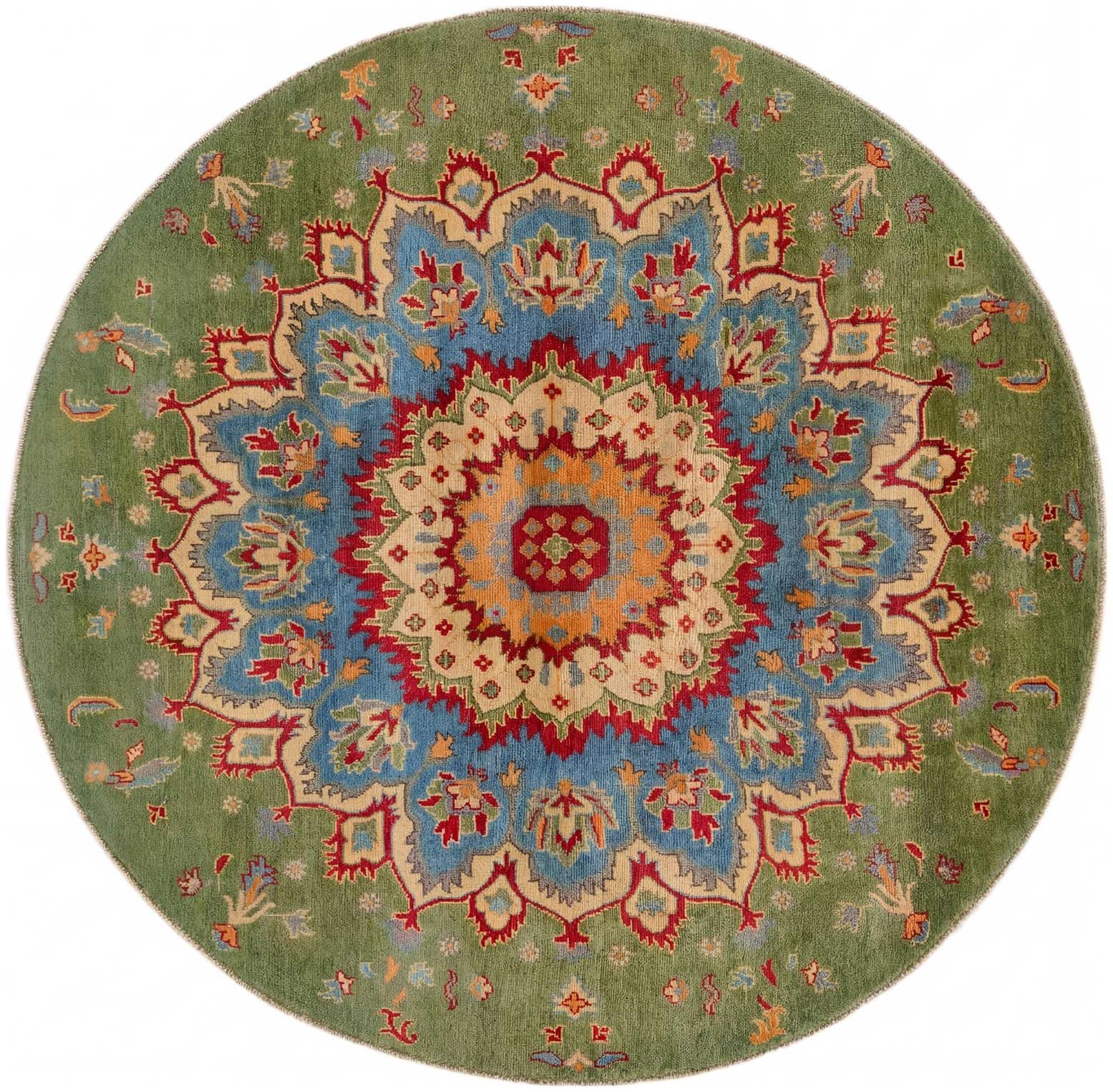 6' 5 x 6' 6 Hand Knotted Kazak Round Rug