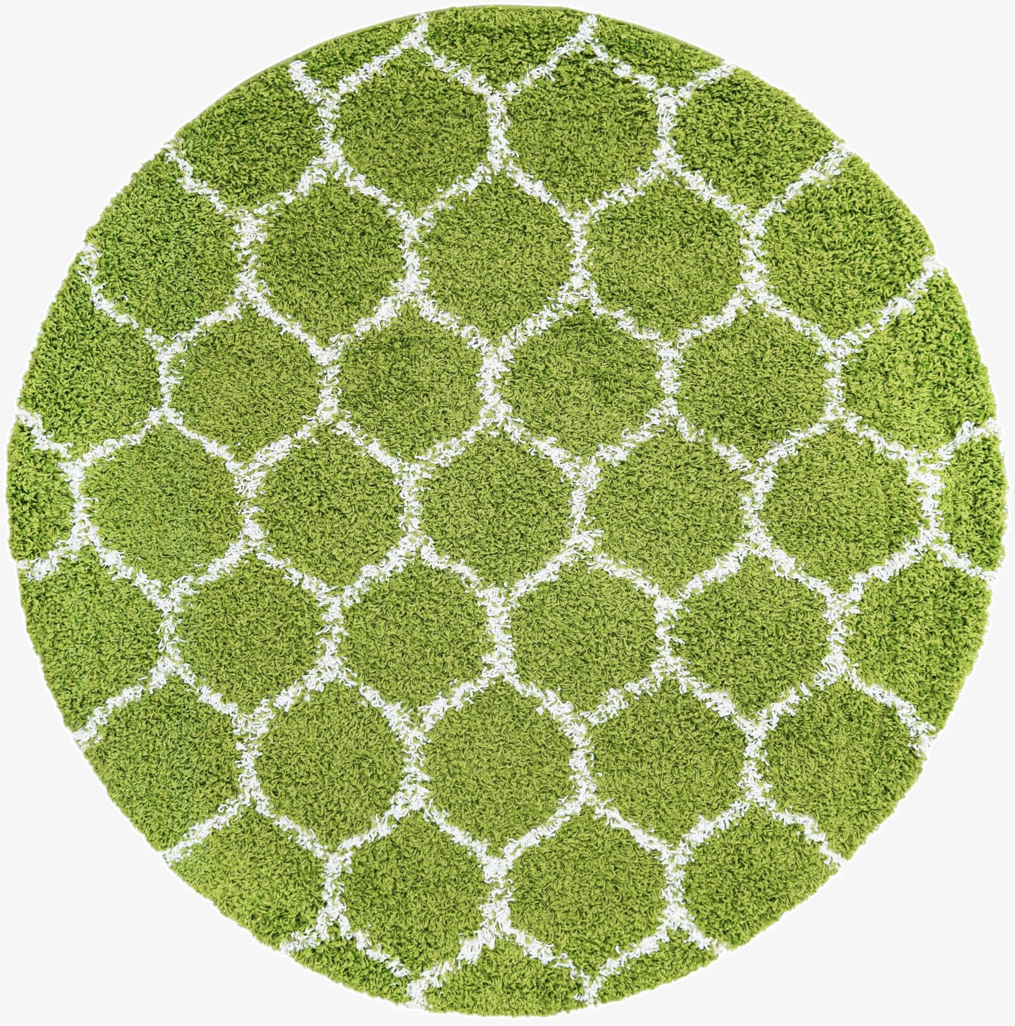 Primary image 183cm x 183cm Trellis Shag Round Alfombra