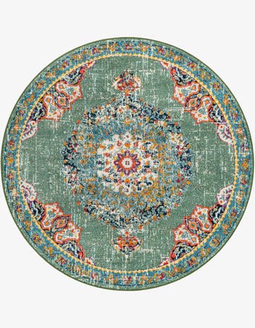 Green Madeline Round Rug