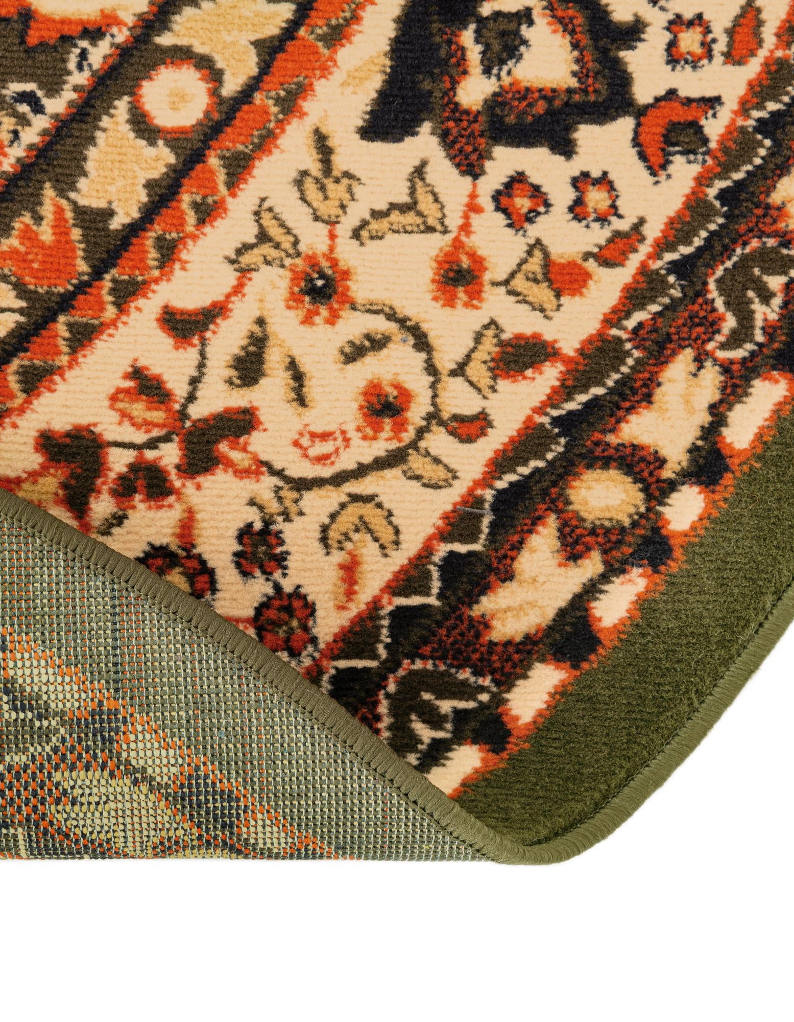 7' 10 x 7' 10 Mashad Design Round Rug