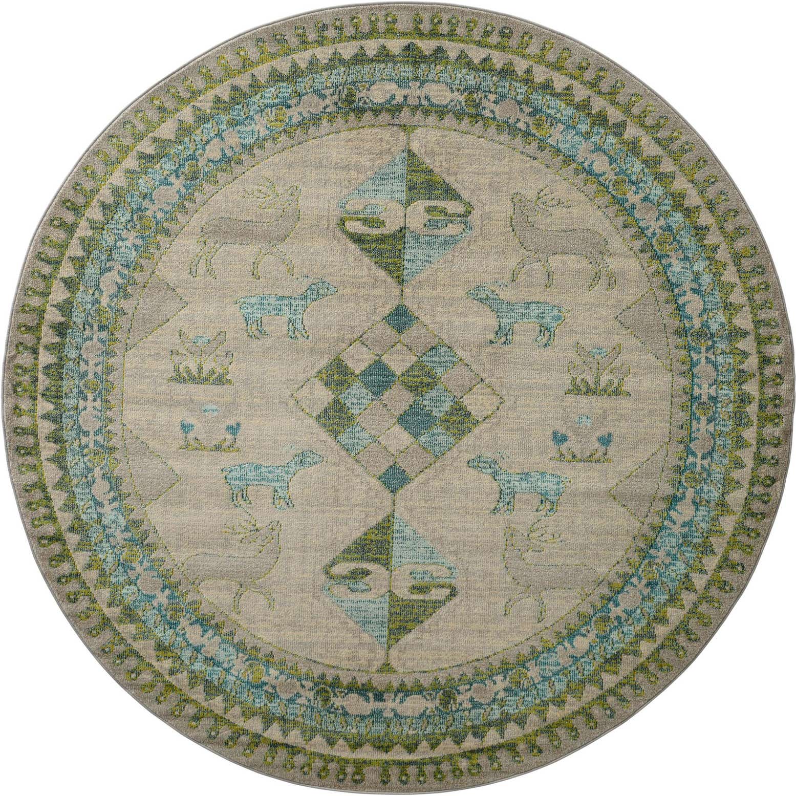 8' x 8' Washable Mesa Round Rug