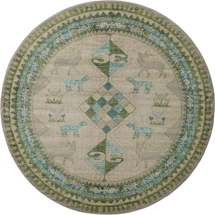 8' x 8' Washable Mesa Round Rug