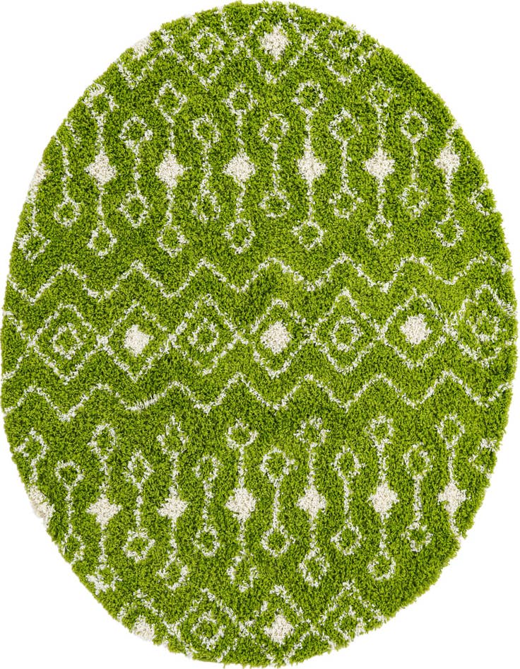 Detail image of 6' x 6' Moroccan Trellis Shag Round Rug