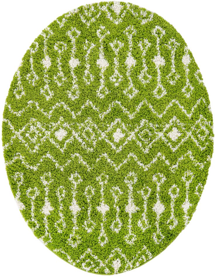 Detail image of 5' 3 x 5' 3 Moroccan Trellis Shag Round Rug