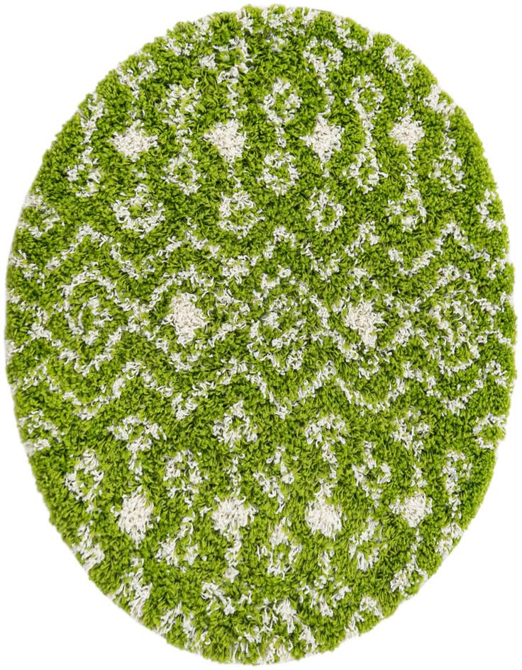 Detail image of 3' x 3' Moroccan Trellis Shag Round Rug