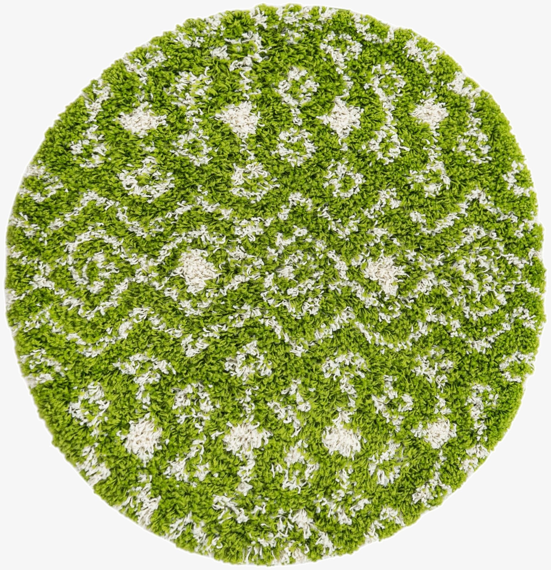 3' x 3' Moroccan Trellis Shag Round Rug