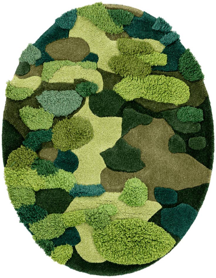 Detail image of 3' 1 x 3' 1 Moss Garden Round Rug