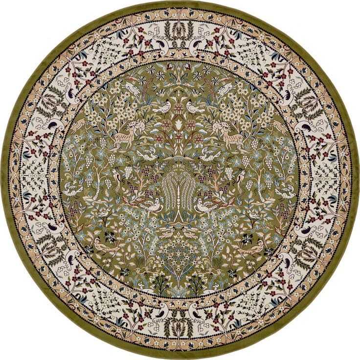 Detail image of 10' x 10' Nain Design Round Rug
