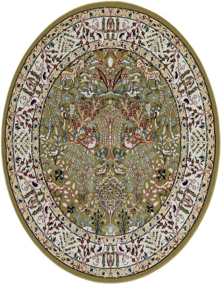 Detail image of 5' 3 x 5' 3 Nain Design Round Rug