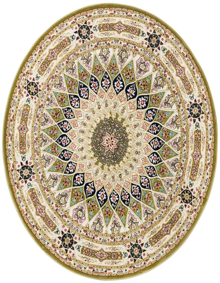 Detail image of 5' 3 x 5' 3 Nain Design Round Rug