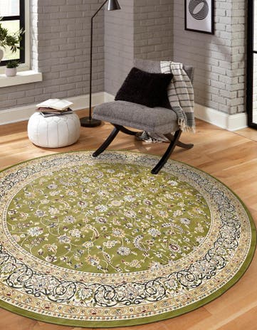 5' x 5' Nain Design Round Rug