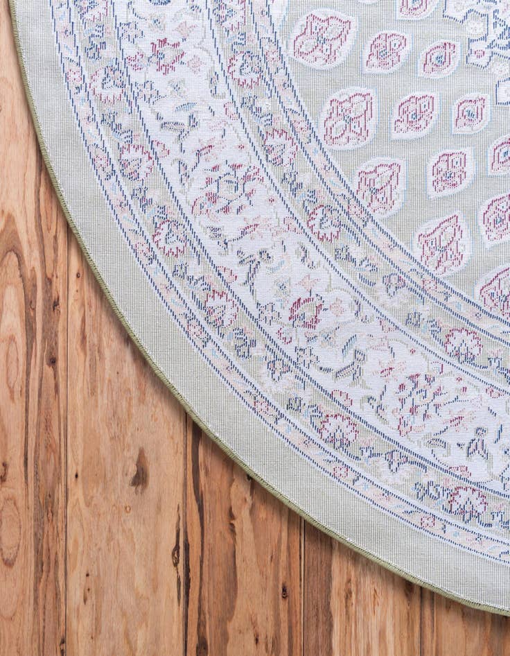 Detail image of 5' 3 x 5' 3 Nain Design Round Rug