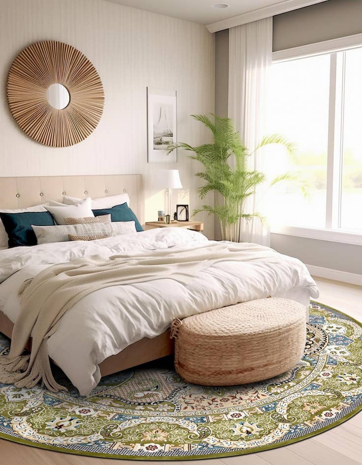 Detail image of 5' x 5' Nain Design Round Rug