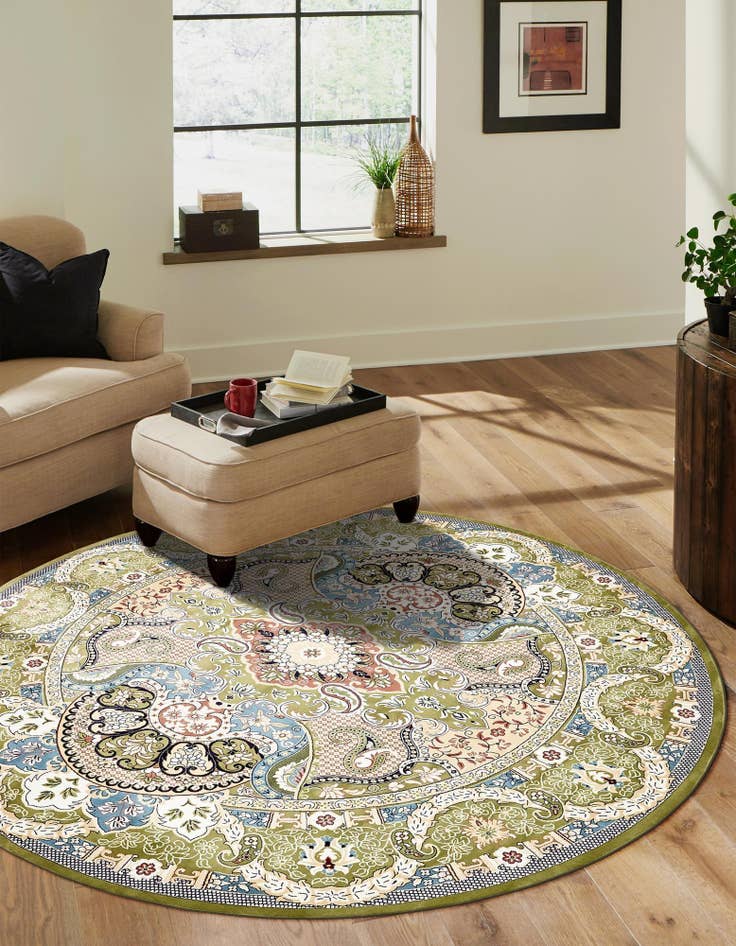 Detail image of 5' x 5' Nain Design Round Rug