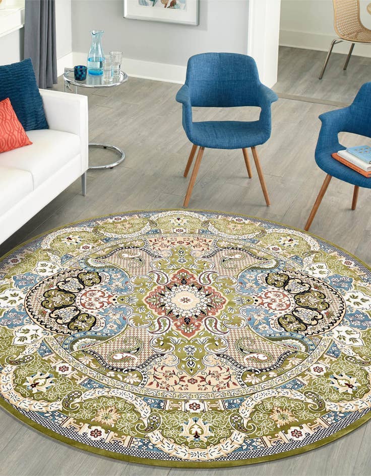 Detail image of 5' x 5' Nain Design Round Rug