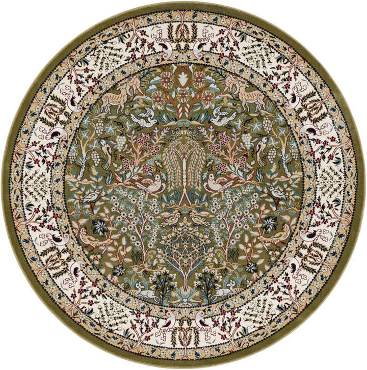 7' x 7' Nain Design Round Rug