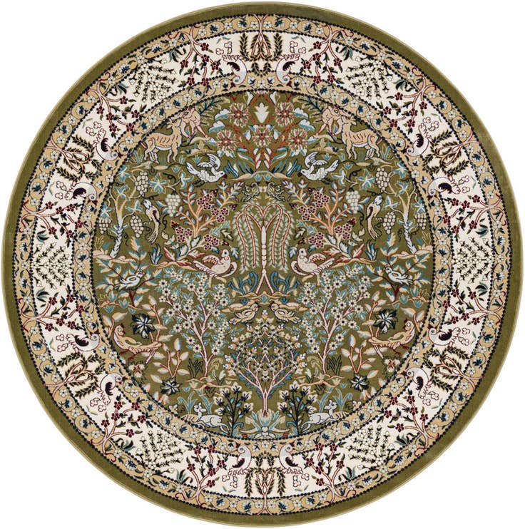 Detail image of 7' x 7' Nain Design Round Rug