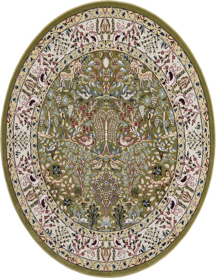 Detail image of 6' 1 x 6' 1 Nain Design Round Rug