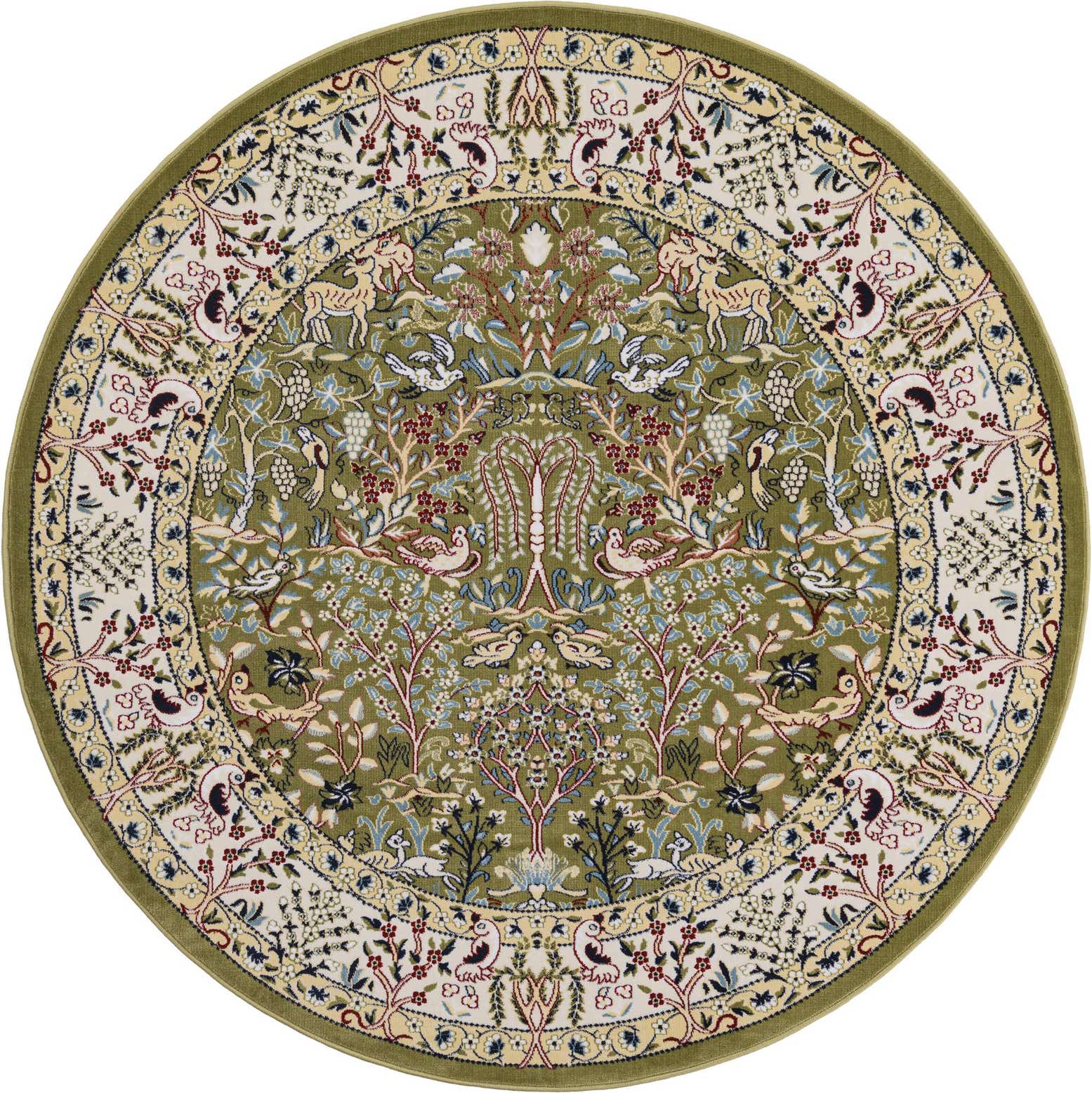 6' 1 x 6' 1 Nain Design Round Rug
