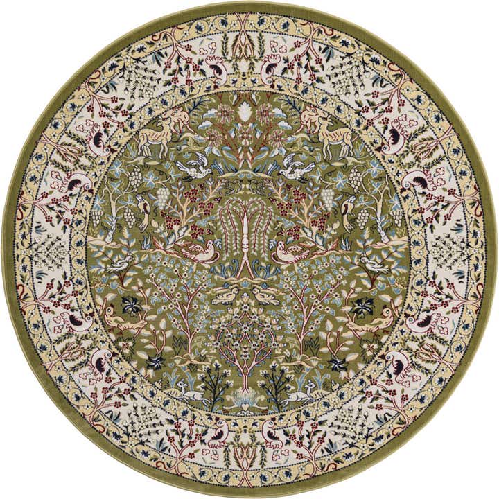 6' 1 x 6' 1 Nain Design Round Rug