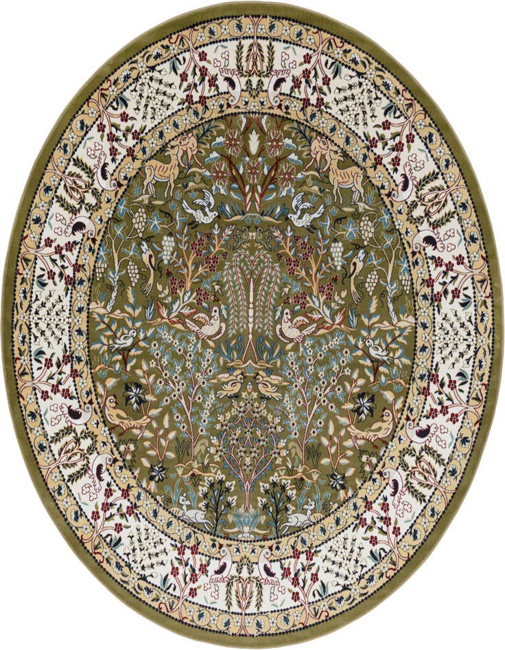 Detail image of 7' 10 x 7' 10 Nain Design Round Rug