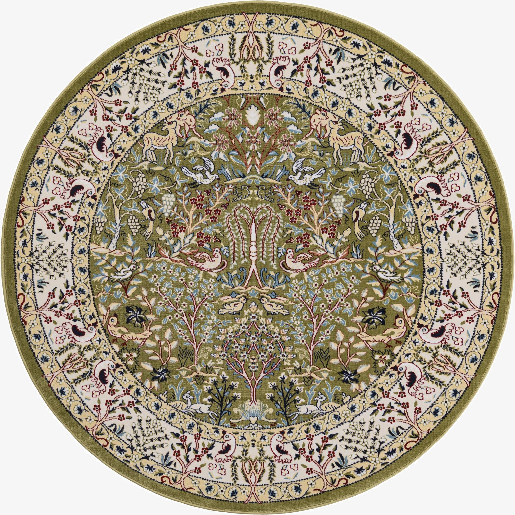 6' 1 x 6' 1 Nain Design Round Rug