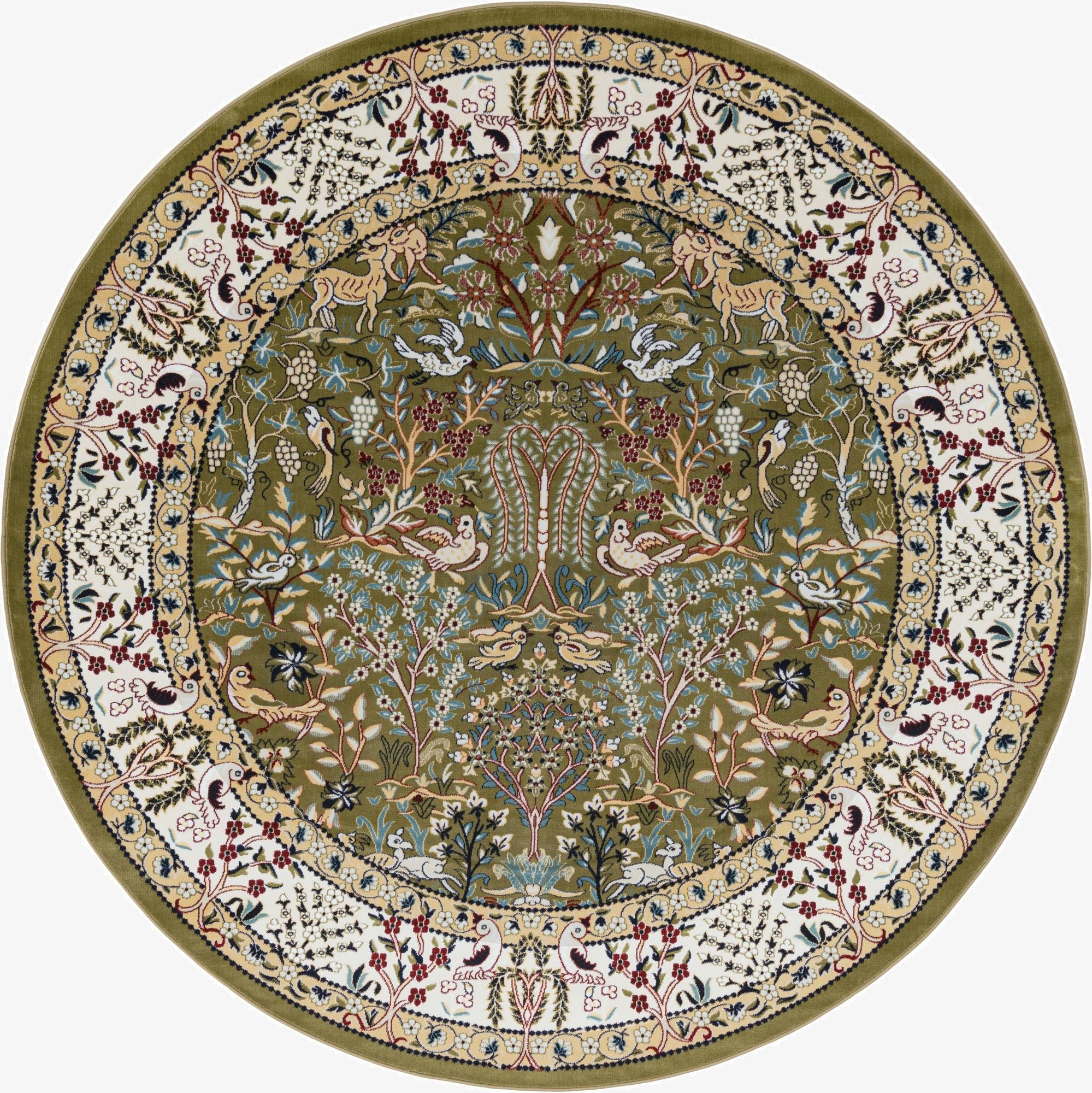 Primary image 7' 10 x 7' 10 Nain Design Round Rug