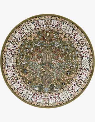 7' 10 x 7' 10 Nain Design Round Rug