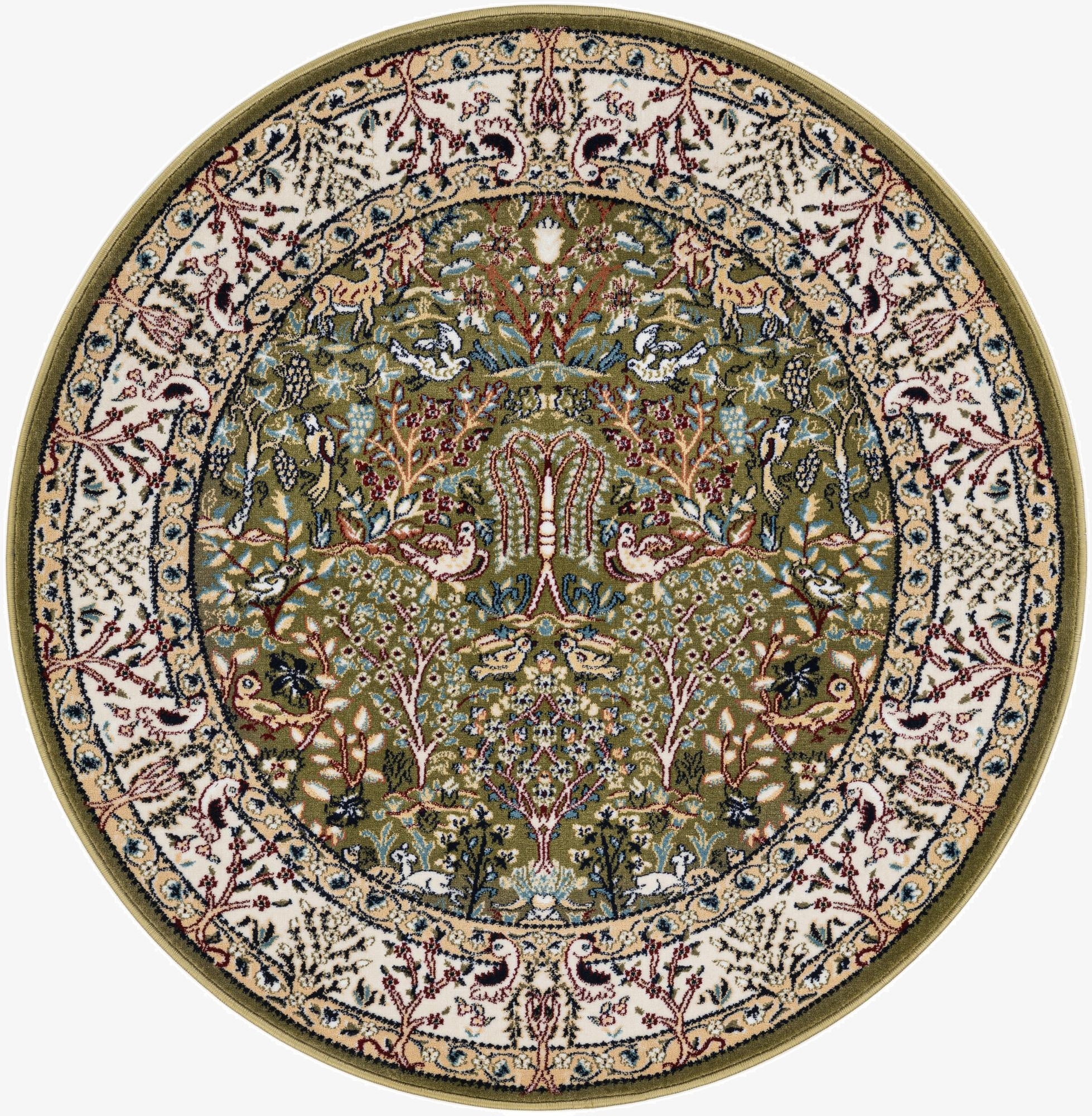 4' x 4' Nain Design Round Rug