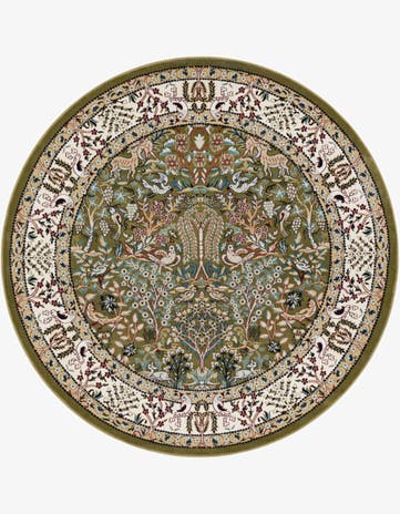 7' x 7' Nain Design Round Rug