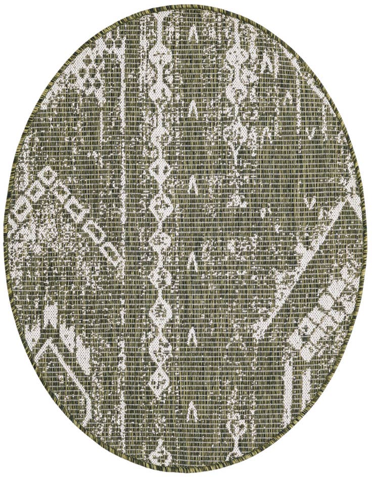 Detail image of 3' x 3' Easy-Clean Bohemian Indoor / Outdoor Round Rug