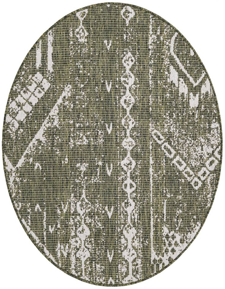Detail image of 4' x 4' Easy-Clean Bohemian Indoor / Outdoor Round Rug