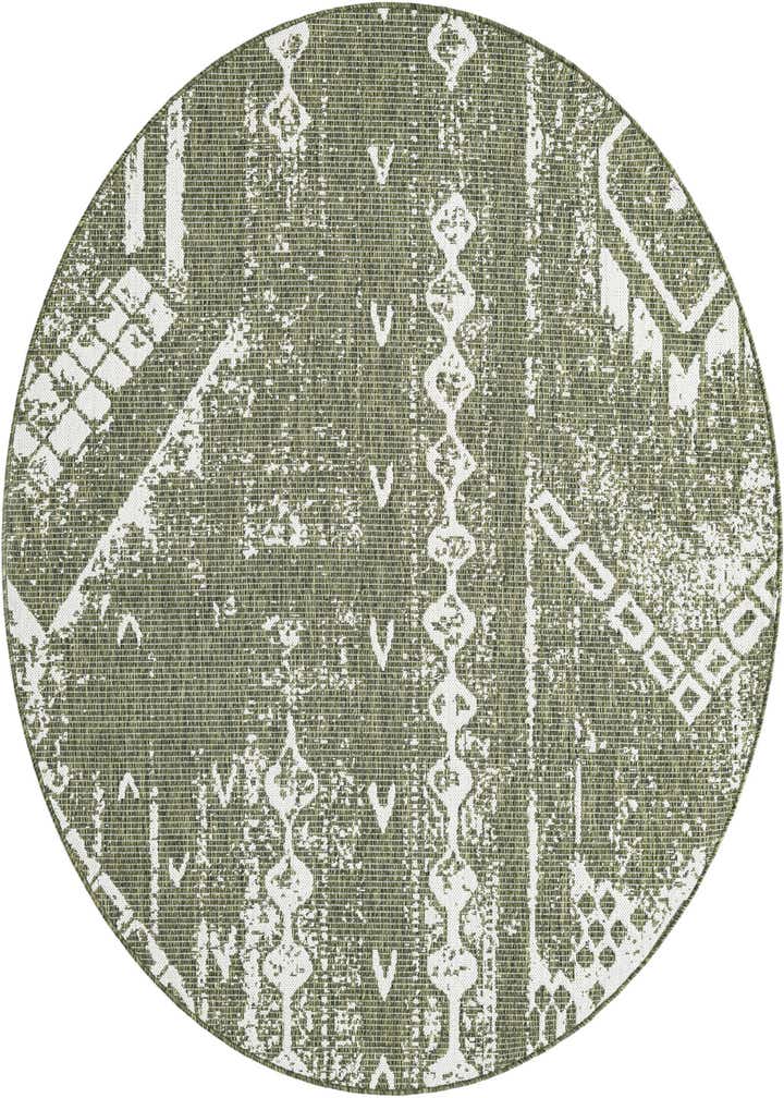 6' x 6' Easy-Clean Bohemian Indoor / Outdoor Round Rug