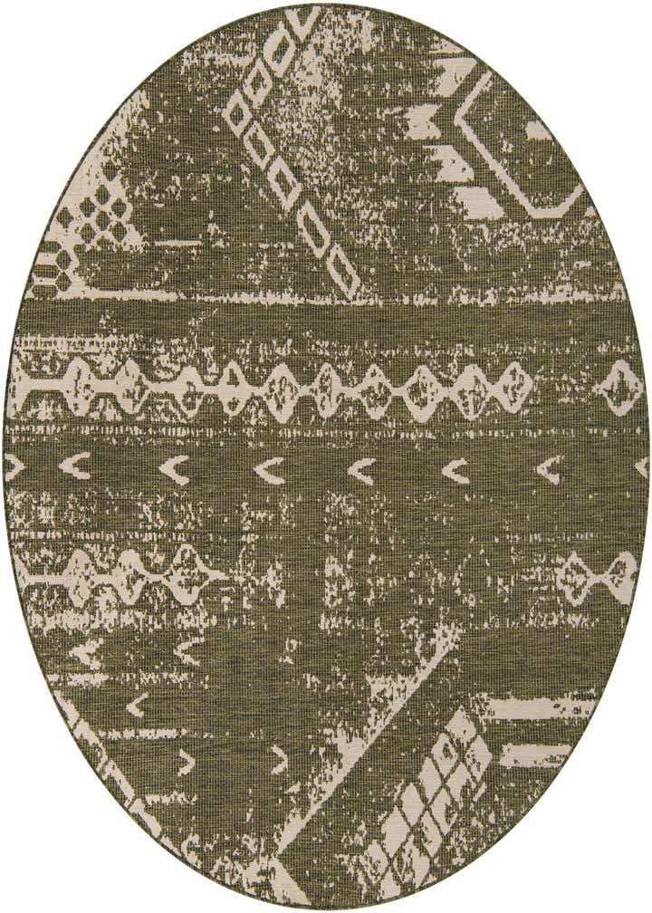 7' 10 x 7' 10 Easy-Clean Bohemian Indoor / Outdoor Round Rug
