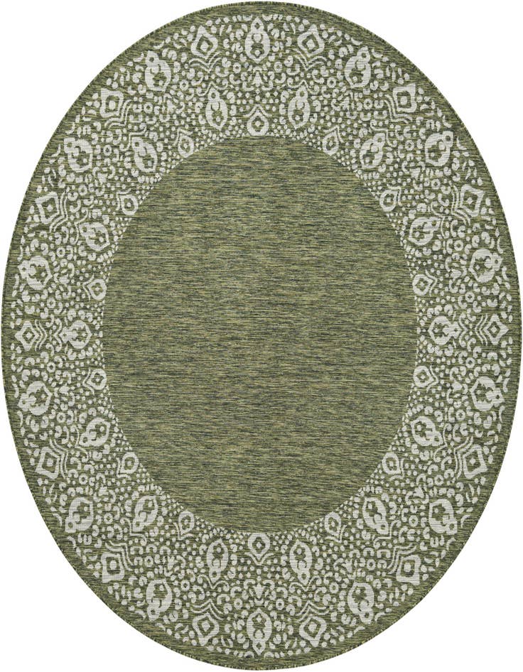 Detail image of 7' 10 x 7' 10 Easy-Clean Border Indoor / Outdoor Round Rug