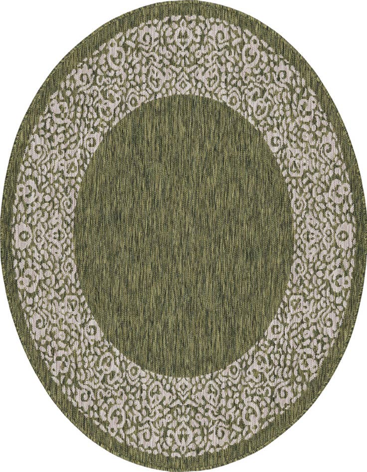 Detail image of 5' 3 x 5' 3 Easy-Clean Border Indoor / Outdoor Round Rug