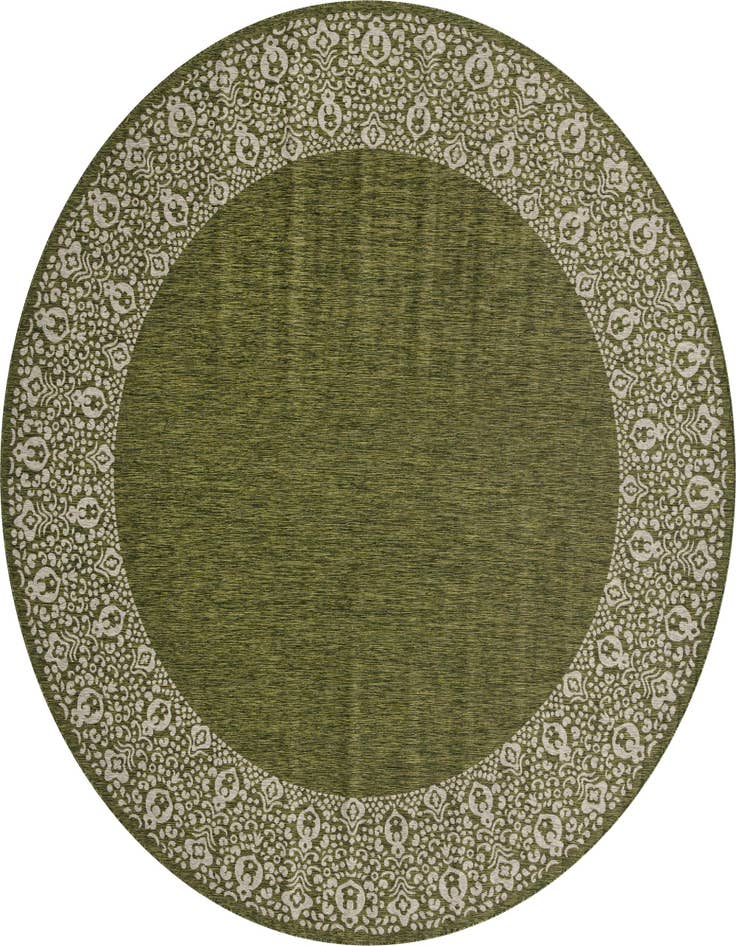 Detail image of 10' 8 x 10' 8 Easy-Clean Border Indoor / Outdoor Round Rug