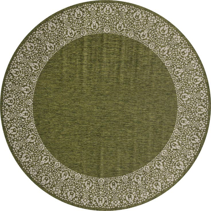 Detail image of 10' 8 x 10' 8 Easy-Clean Border Indoor / Outdoor Round Rug