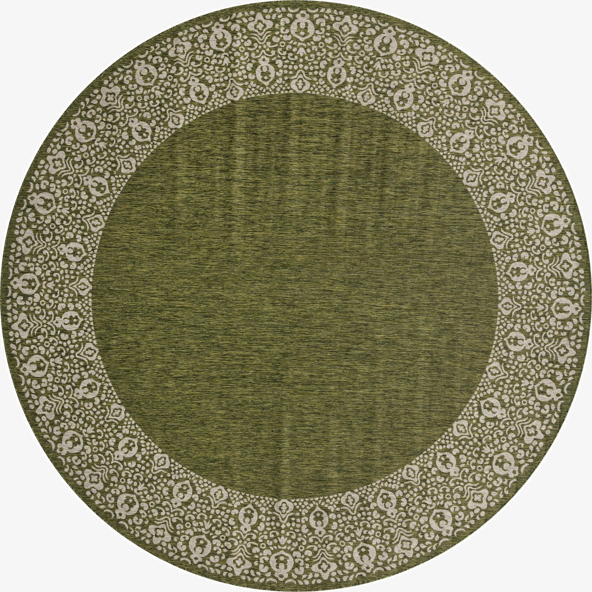 13' x 13'  Washable Border Indoor / Outdoor Round Rug