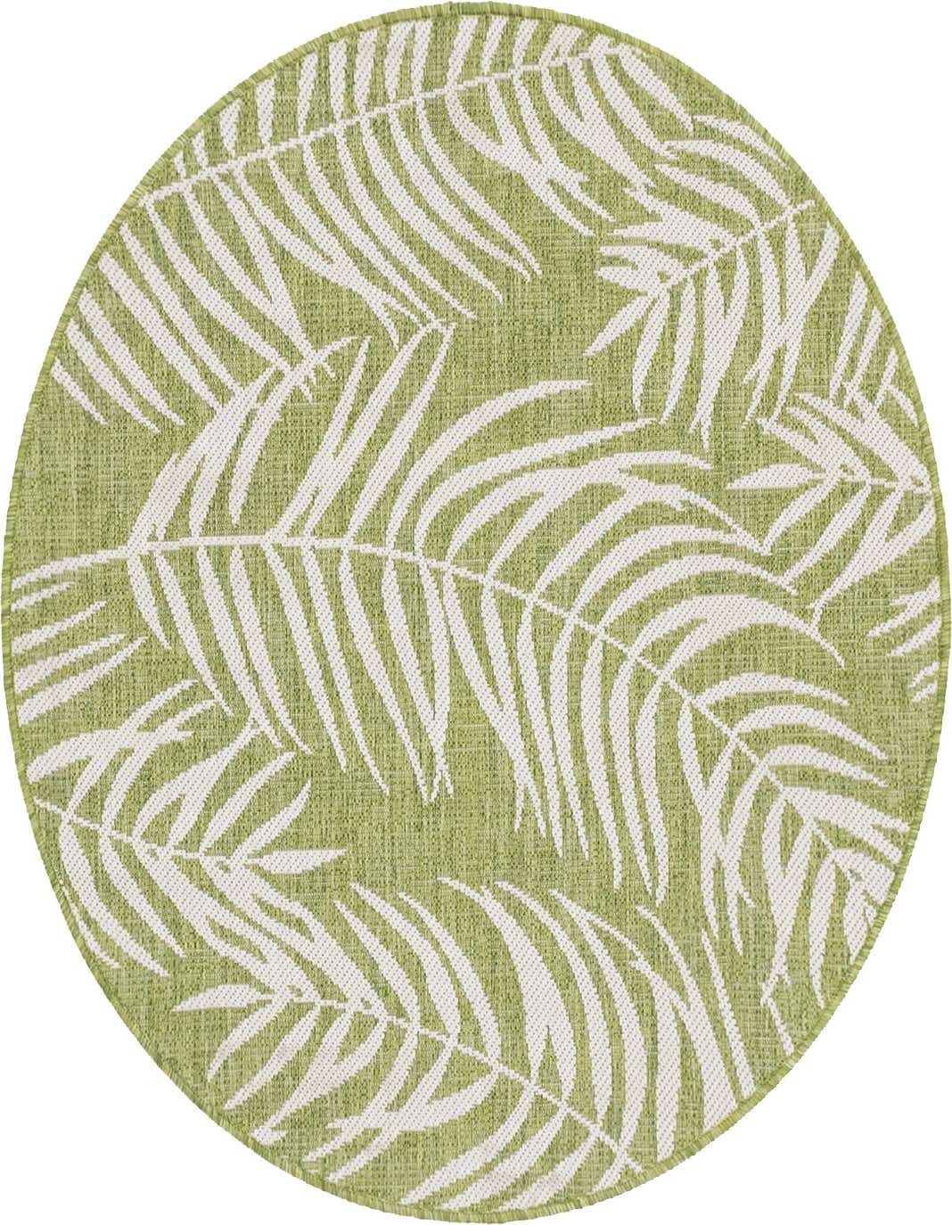 4' x 4' Easy-Clean Botanical Indoor / Outdoor Round Rug