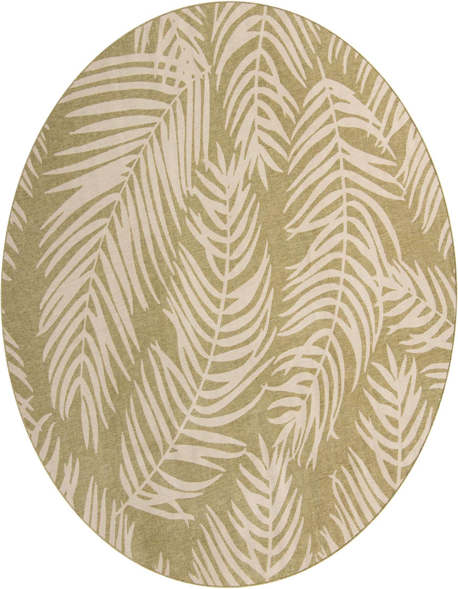 10' 8 x 10' 8 Easy-Clean Botanical Indoor / Outdoor Round Rug