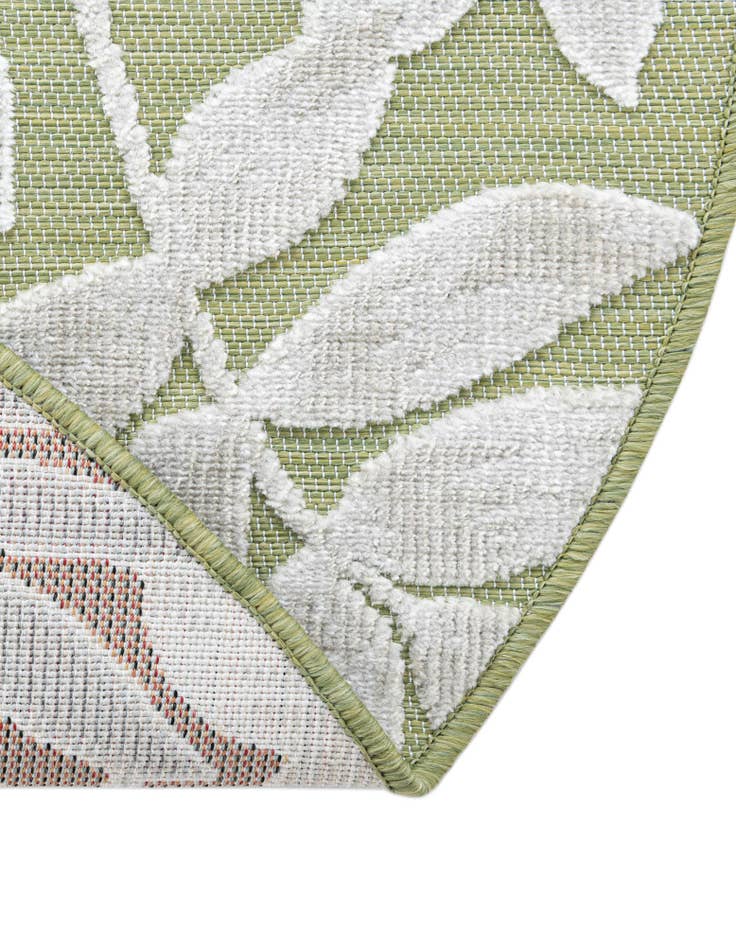Detail image of 8' 2 x 8' 2 Easy-Clean Botanical Indoor / Outdoor Round Rug