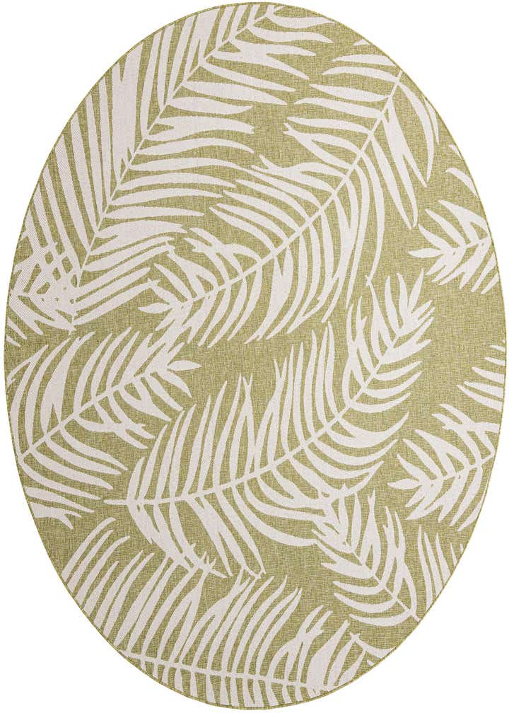 10' x 10' Easy-Clean Botanical Indoor / Outdoor Round Rug